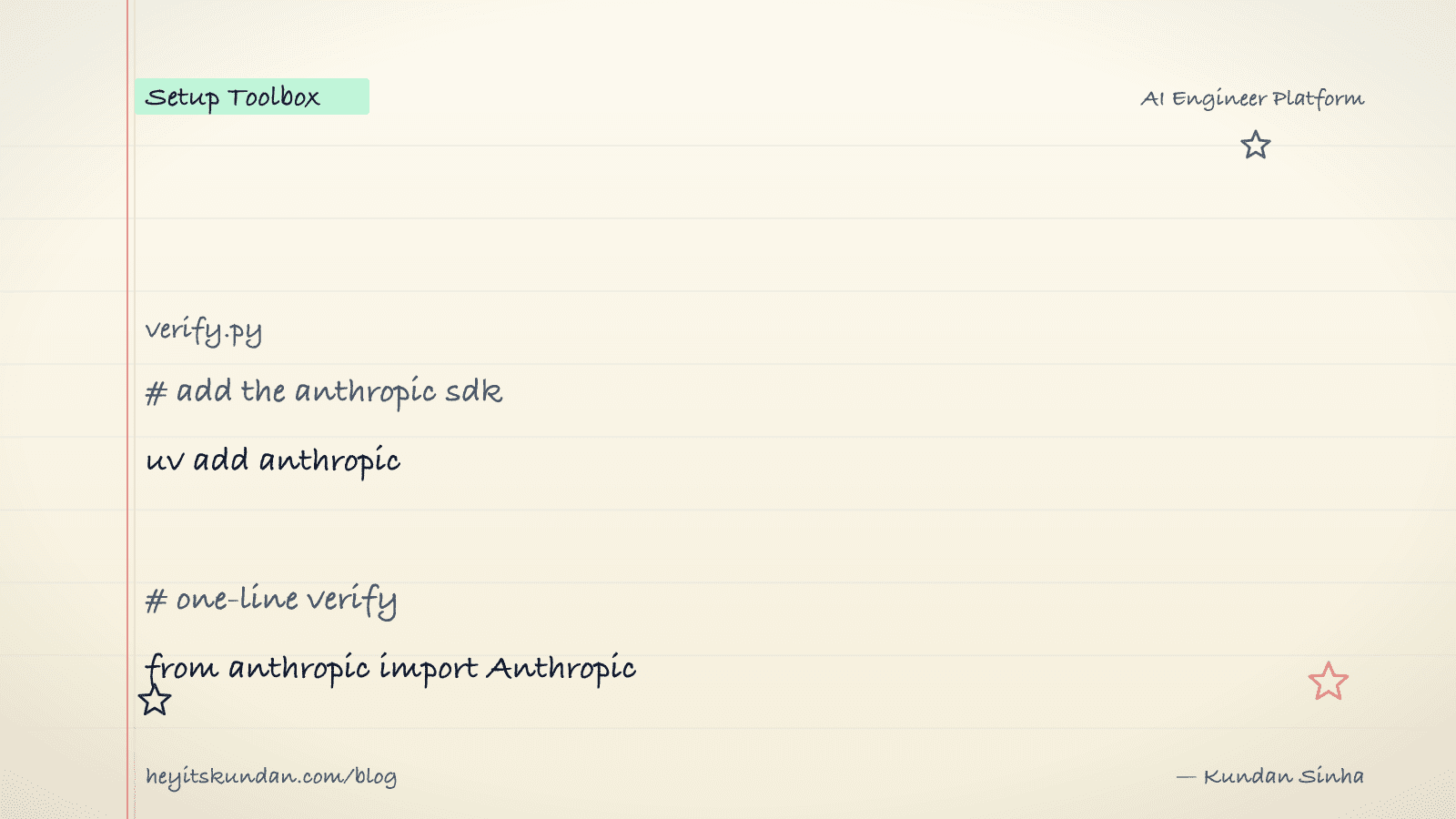 Install the Anthropic SDK